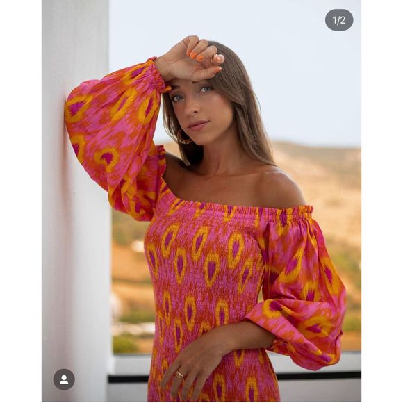 ZARA BLOGGER FAVORITE COTTON MIDI DRESS - Picture 10 of 15